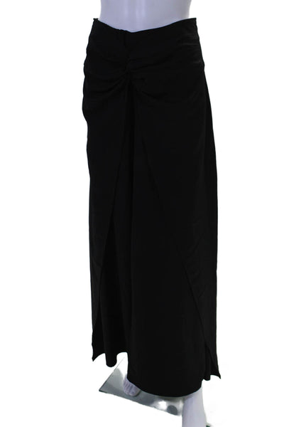 Eloquii Womens Black Twist Tulip Wide Leg High Rise Dress Pants Size 14