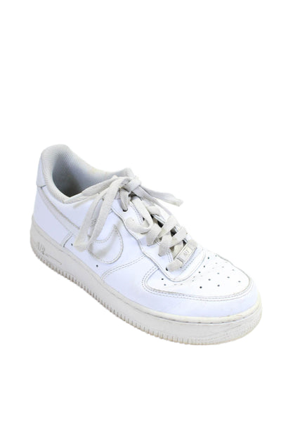 Nike Mens Leather Air Force 1 Low Lace Up Walking Sneakers White Size 7