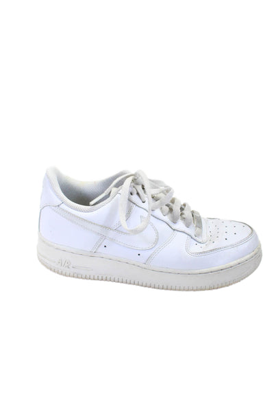 Nike Mens Leather Air Force 1 Low Lace Up Walking Sneakers White Size 7