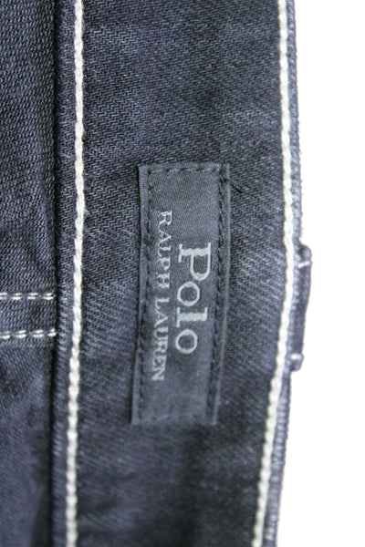 Polo Ralph Lauren Womens High Rise Straight Leg Jeans Gray Denim Size 28