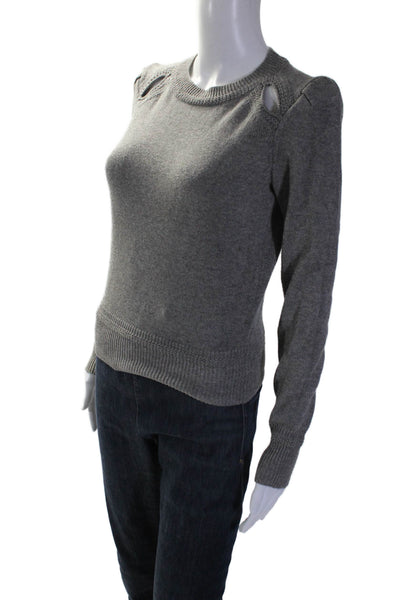 Etoile Isabel Marant Womens Long Sleeves Sweater Gray Cotton Size EUR 36