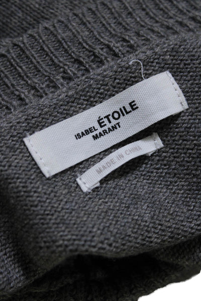 Etoile Isabel Marant Womens Long Sleeves Sweater Gray Cotton Size EUR 36