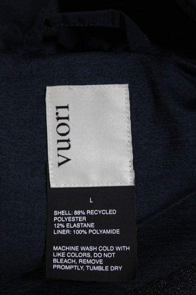 Vuori Mens Hooded Two Pocket Long Sleeve Zip Up Jacket Navy Size L