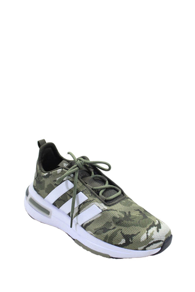 Adidas Womens Camouflage Print Round Toe Lace Up Low Top Sneakers Green Size 6