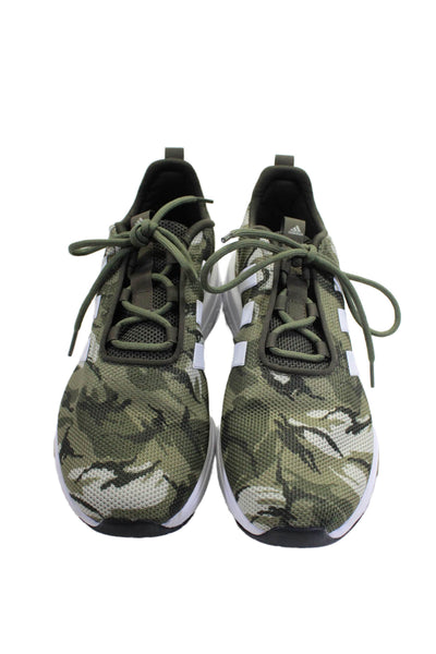 Adidas Womens Camouflage Print Round Toe Lace Up Low Top Sneakers Green Size 6