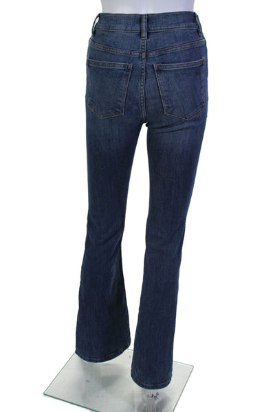 DL1961 Womens Cotton Zip Button High Rise Boot Cut Jeans Blue Size EUR 24