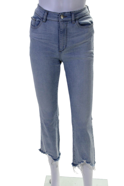 DL1961 Womens High Rise Bridget Cropped Instasculpt Boot Jeans Blue Size 25