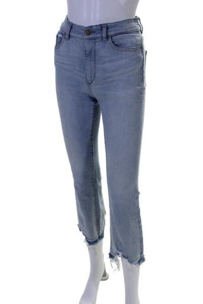 DL1961 Womens High Rise Bridget Cropped Instasculpt Boot Jeans Blue Size 25