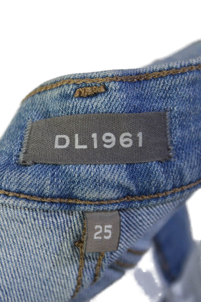 DL1961 Womens High Rise Bridget Cropped Instasculpt Boot Jeans Blue Size 25