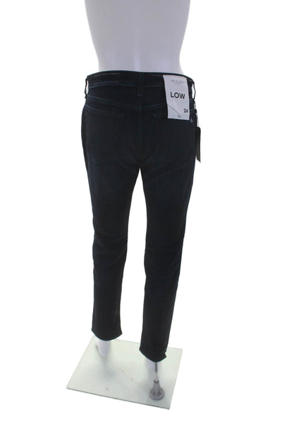 Rag & Bone Womens Blue Dark Wash Dre Low Rise Slim Boyfriend Jeans Size 24