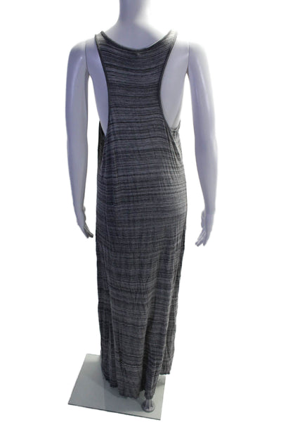 Vince Womens Cotton Jersey Strapless Long Fitted Casual Dress Gray Size L