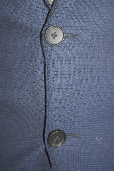 Boss Hugo Boss Men's Collared Long Sleeves Lined Two Button Jacket Blue Size 34