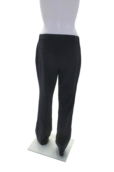 Theory Womens Cotton Pleated Lined Tapered Leg Dress Pants Navy Size 4