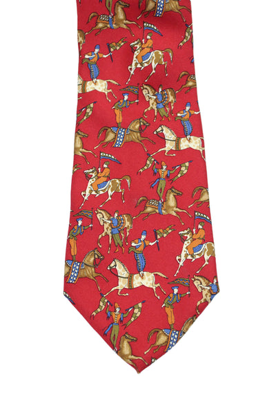 Salvatore Ferragamo Mens Silk Novelty Print Neck Tie Red Size OS