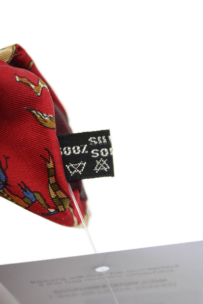 Salvatore Ferragamo Mens Silk Novelty Print Neck Tie Red Size OS