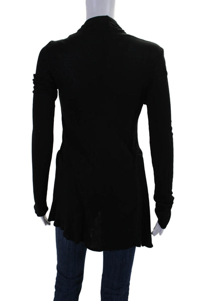 The Row Womens Knit Long Sleeve Open Front Cardigan Sweater Black Size S