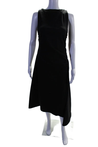 COS Womens Cotton Sleeveless Zipped Dress Black Size 2