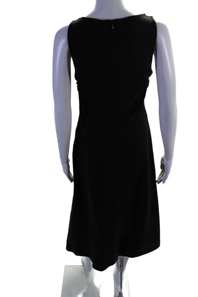 COS Womens Cotton Sleeveless Zipped Dress Black Size 2