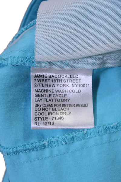 Jamie Sadock Women's Pull-On Flat Front Pockets Bermuda Shorts Blue Size 12