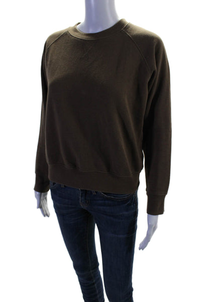 Richer Poorer Womens Cotton Brown Crew Neck Long Sleeve Sweatshirt Size XS