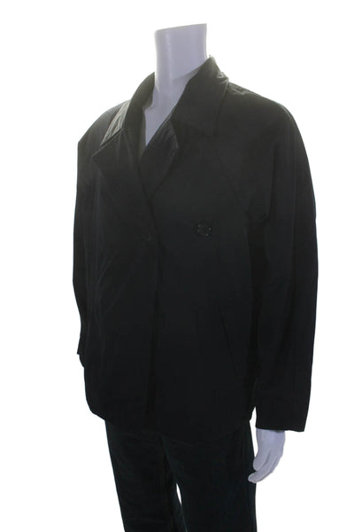 Kassl Editions Men's Long Sleeves Double Breasted Jacket Navy Blue Size 34