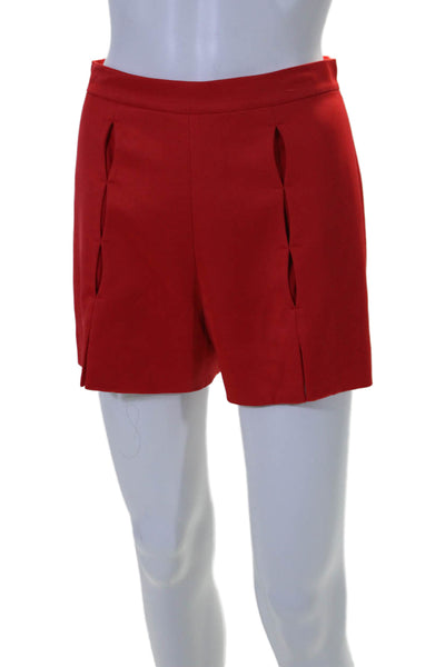 Alexis Women's Hook Closure Flat Front Dress Shorts Red Size XS