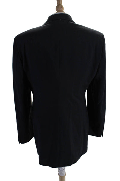 Giorgio Armani Le Collezioni Mens Single Button Blazer Black Size 44 Regular