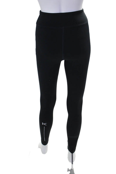 Koral Womens High Rise Pull On Athletic Leggings Black Size Extra Small