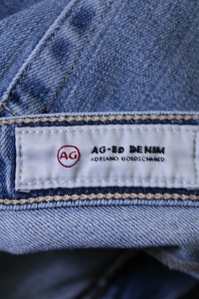 AG Adriano Goldschmied Womens The Jodi Crop Zip Up Jeans Blue Cotton Size 27