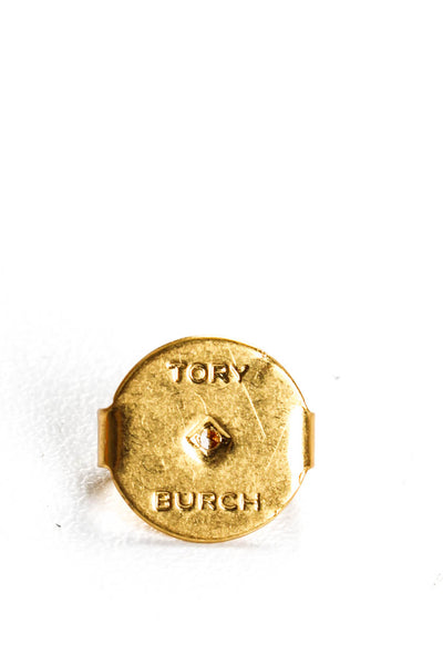 Tory Burch Womens Gold Tone Rhinestone Roxanne Stud Earrings