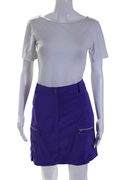 Jamie Sadock Women's Button Closure Mini Cargo Skort Purple Size 12