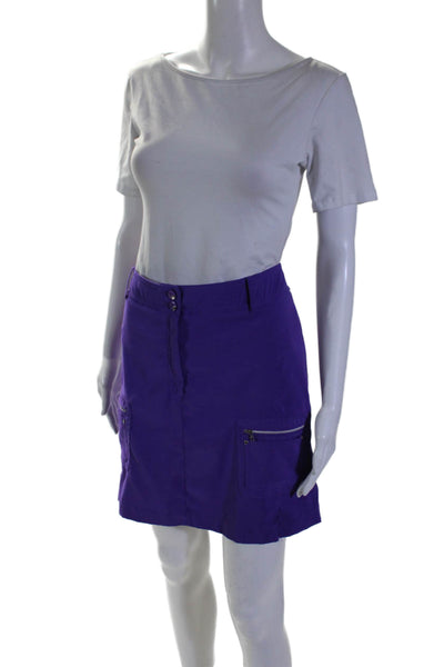 Jamie Sadock Women's Button Closure Mini Cargo Skort Purple Size 12