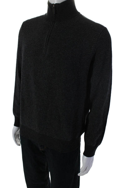 Polo Ralph Lauren Mens Wool Collared Long Sleeve Pullover Sweater Black Size M