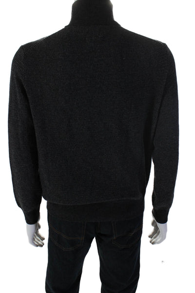 Polo Ralph Lauren Mens Wool Collared Long Sleeve Pullover Sweater Black Size M