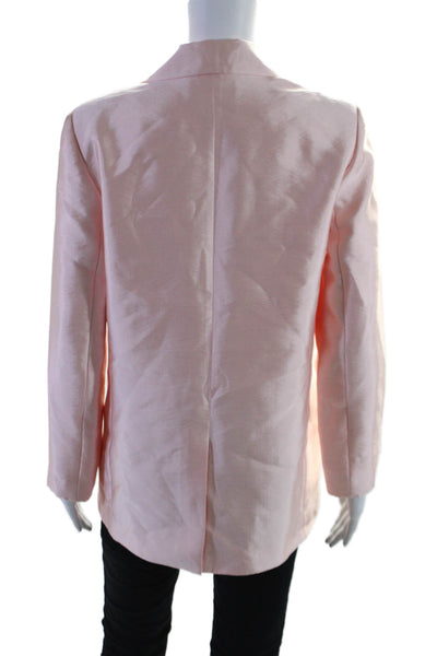 Maje Womens Wide Lapel Double Breasted Blazer Jacket Rose Pink Size EUR 38