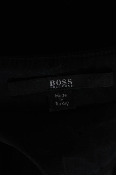 Boss Hugo Boss Womens Long Sleeved Open Front Cropped Blazer Black Size 4