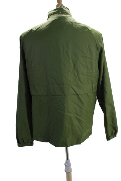 Talentless Womens Textured Long Sleeve Full Zip Lined Hood Jacket Green Size M