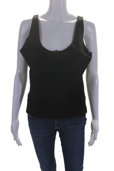 Leset Womens Black Scoop Neck Sleeveless Tank Top Size XL