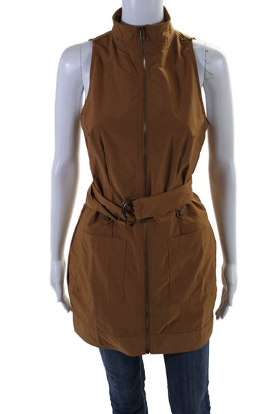 Superdown Womens Sleeveless Zipped Vest Brown Size M