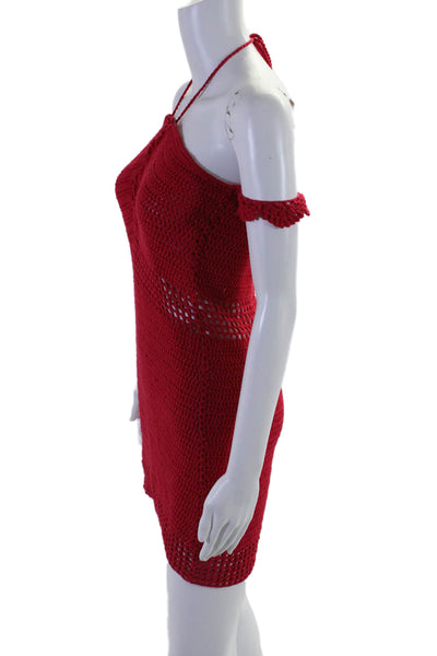 Majorelle Womens Cotton Sleeveless Slip-on Mini Dress Red Size M