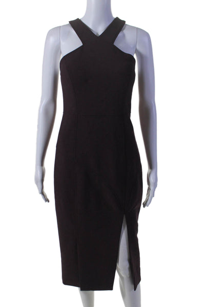 Cinq A Sept Womens High Waist Sleeveless Pencil Dress Eggplant Purple Size 2