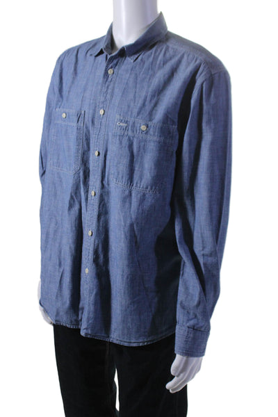 L.O.G.G. Label of Graded Goods For H&M Mens Button Front Shirt Blue Size Large