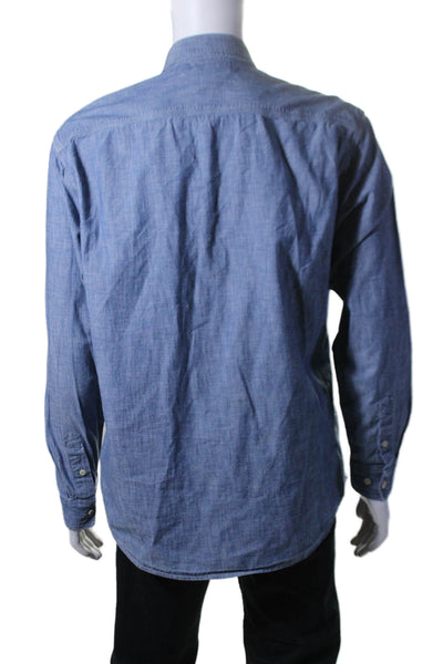 L.O.G.G. Label of Graded Goods For H&M Mens Button Front Shirt Blue Size Large