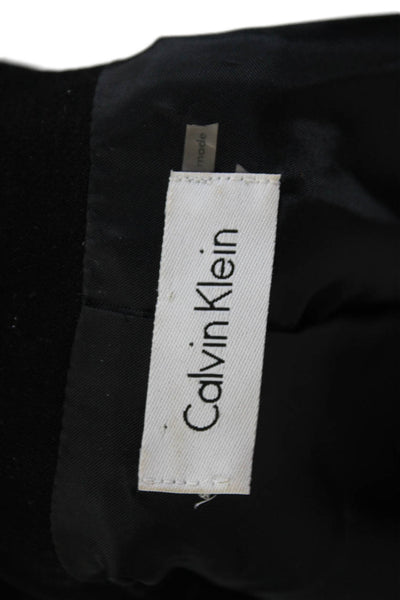 Calvin Klein Womens Full Buttoned Sleeveless Belted Waist Tie Dress Black Size M