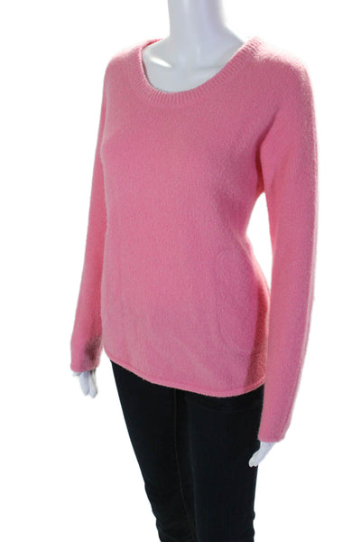 Essentiel Antwerp Womens Pink Crew Neck Pockets Long Sleeve Sweater Top Size S