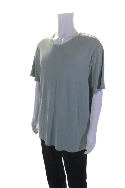 Theory  Mens Modal Short Sleeve Round Neck Basic Casual T-Shirt Green Size 2XL