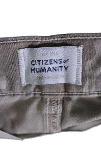 Citizens of Humanity Womens High Rise Cropped Camouflage Pants Brown Size 29