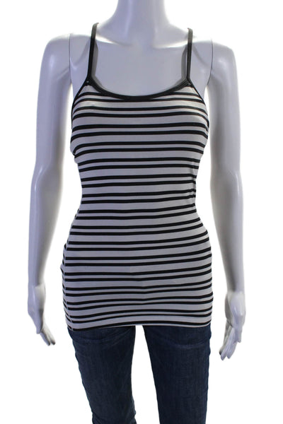 Lululemon Womens Criss Cross Back Built In Bra Shape Fit Tank Top Stripe Size S