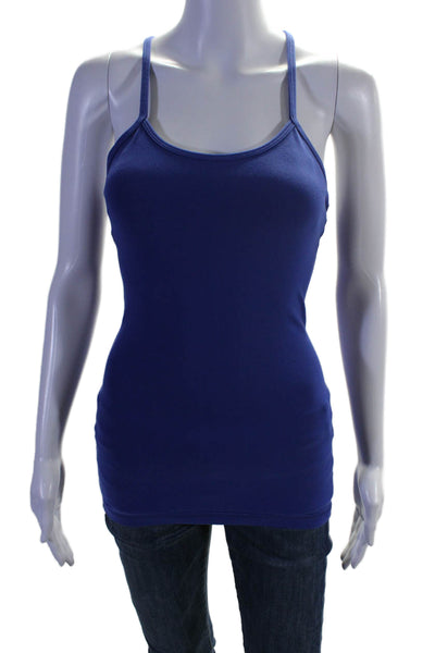 Lululemon Womens Criss Cross Back Built In Bra Shape Fit Tank Top Blue Size S