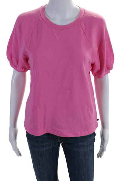 SOL ANGELES Womens Cotton Short Sleeve Crewneck T Shirt Pink Size S